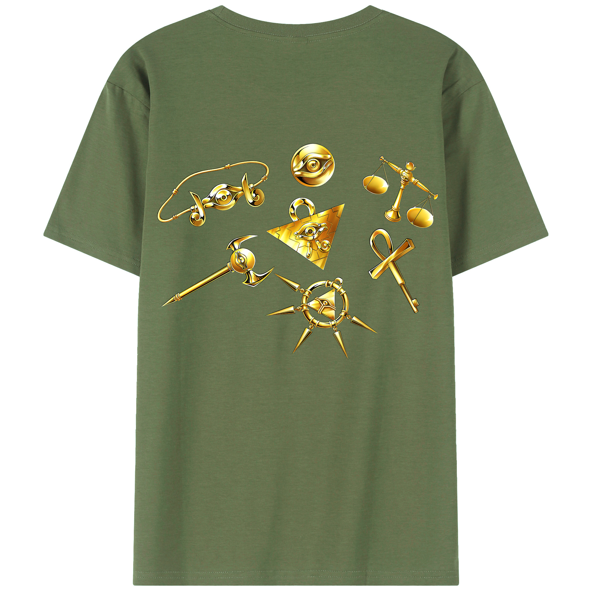 （画像用） 遊☆戯☆王 Yu-Gi-Oh! 綿100％ メンズ半袖Tシャツ（バックプリント） 通気性